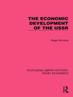 cover image of The Economic Development of the USSR